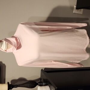 Lands' End Soft Pink Turtleneck Top Size Large (14-16) PTP23 In. Length 28 1/2